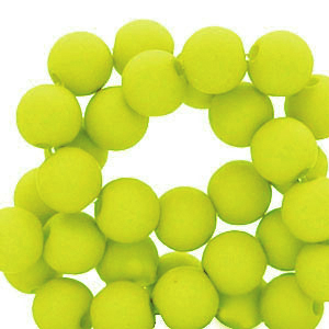 6 mm Acrylperlen Lime green