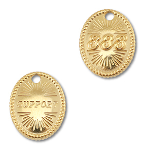 BY31&reg; Stainless Steel - Rostfrei Stahl Anh&auml;nger Engelszahlen 333 / Support Gold