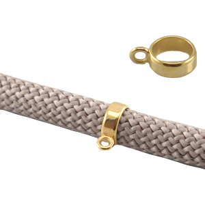 Metall DQ Ring mit &Ouml;se Gold (Nickelfrei)