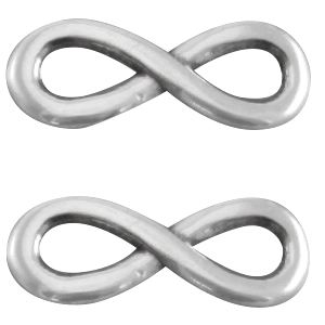 Anh&auml;nger DQ Metall Infinity 15mm Antik silber (Nickelfrei)