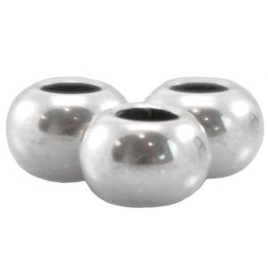 Ball DQ Metall 6x4mm Antik silber (Nickelfrei)