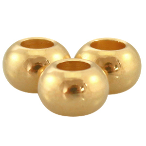 Ball DQ Metall 6x4mm Gold (Nickelfrei)