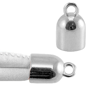 DQ Metall Endkappen mit &Ouml;se Antik silber (Nickelfrei)