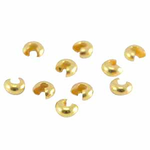 DQ Metall Quetsch-Kaschierperlen 5mm Gold (Nickelfrei)