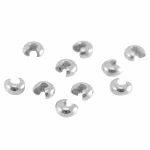 DQ Metall Quetsch-Kaschierperlen 5mm Antik silber (Nickelfrei)