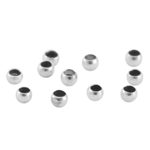 DQ Metall Quetschperlen 2.5mm Antik silber (Nickelfrei)