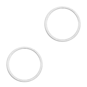 Metall Zubeh&ouml;r Dichter Ring 15mm Antik silber (Nickelfrei)