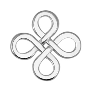 Metall Anh&auml;nger DQ Zwischenst&uuml;ck Unendlichkeitszeichen viereckig Antik silber (Nickelfrei)