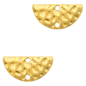 Metall Anh&auml;nger DQ Zwischenst&uuml;cke halber Zirkel Gold (Nickelfrei)