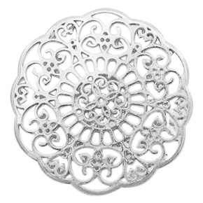 Metall Anh&auml;nger DQ Zwischenst&uuml;ck Bohemian Antik silber (Nickelfrei)