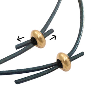 Smart-Stopperperlen Metall DQ 8x4mm Antik Bronze (Nickelfrei)