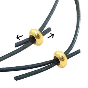 Smart-Stopperperlen Metall DQ 7x3mm Gold (Nickelfrei)