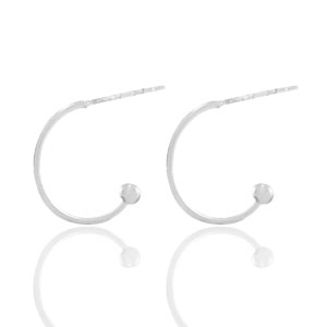 Metall Zubeh&ouml;r DQ Creolen 16mm Antik silber (Nickelfrei)