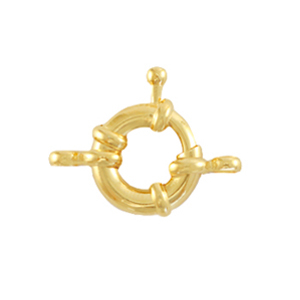 Metall Zubeh&ouml;r DQ Rettungsring Verschluss 11mm mit &Ouml;sen Gold (Nickelfrei)