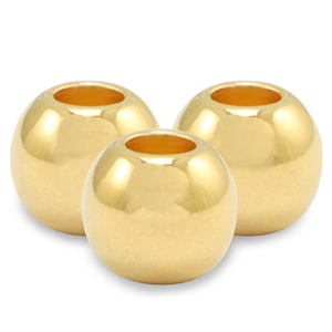 Metall Perlen DQ 8mm Gold (Nickelfrei)