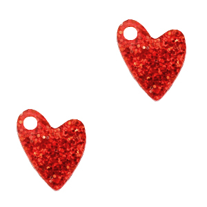 Plexx Anh&auml;nger Heart Glitter Ruby red