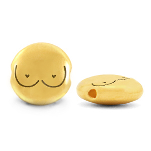 Metall Perlen DQ Br&uuml;ste Gold (Nickelfrei)