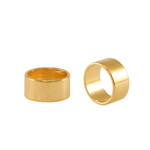Metall Perlen DQ Tube &Oslash;5mm Gold (Nickelfrei)