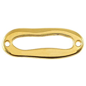 Metall Anh&auml;nger DQ Zwischenst&uuml;ck oval Gold (Nickelfrei)