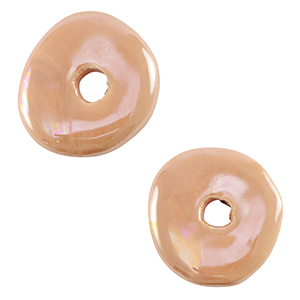 DQ Griechische Keramik Perlen Donut Blush pink