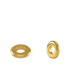 Metall Perlen DQ Spacer Ringe 6mm Gold (Nickelfrei)