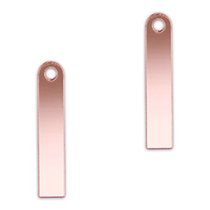 Statement-Anh&auml;nger Bar Metallic light pink