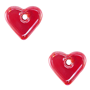 DQ Griechische Keramik Perlen Herz Bonfire red