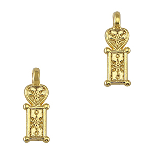 Metall Anh&auml;nger DQ Herz Gold (Nickelfrei)