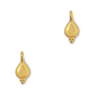 Metall Anh&auml;nger DQ Tropfenform Gold (Nickelfrei)