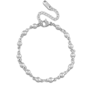 Armb&auml;nder aus Stainless Steel - Rostfreiem Stahl Ball Silver