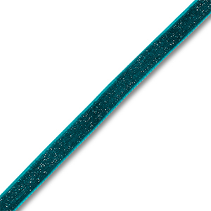Schmuckband aus Samt Teal blue-silver glitter