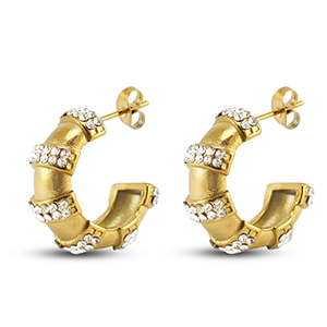 Ohrringe / Ohrstecker aus Stainless Steel - Rostfreiem Stahl Gold