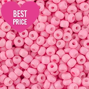 Glasperlen Rocailles 6/0 (4mm) Pink