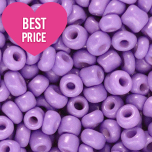 Glasperlen Rocailles 8/0 (3mm) Deep lavender purple