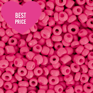 Glasperlen Rocailles 8/0 (3mm) Tulip pink