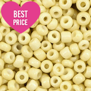 Glasperlen Rocailles 12/0 (2mm) Soft yellow