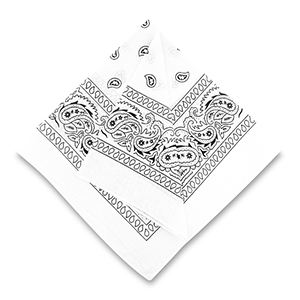 Bandana White-black