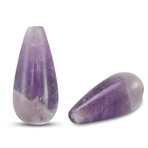 Naturstein Perlen Amethyst Tropfen Purple