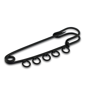 Farbiges Zubeh&ouml;r Schmuck-Sicherheitsnadel mit 5 &Ouml;sen Black