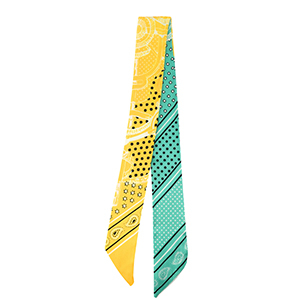 Bandana Schal mit Stern Turquoise green-yellow