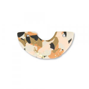 Polymer Anh&auml;nger Bogen Brown-pink-white-gold