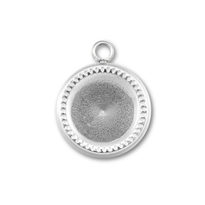 BY31&reg; Stainless Steel - Rostfrei Stahl Anh&auml;nger mit Fassung f&uuml;r SS39 Chaton Silver