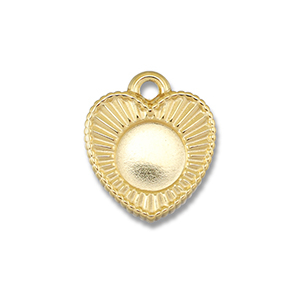 BY31&reg; Stainless Steel - Rostfrei Stahl Anh&auml;nger mit Fassung f&uuml;r SS20 Flat Back Gold