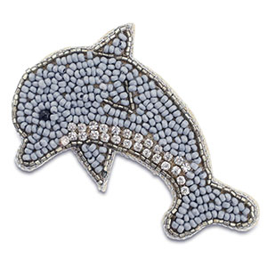 Broschen Delfin Grey-silver