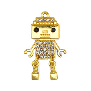 Statement-Anh&auml;nger Roboter Gold