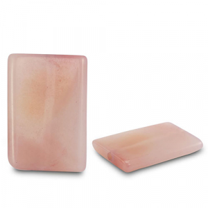 Naturstein Perlen Achat Rechteck Transparent peach pink