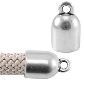 Metall DQ Endkappen mit &Ouml;se Antique silver