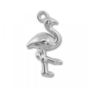 Stainless Steel - Rostfrei Stahl Anh&auml;nger Flamingo Silver