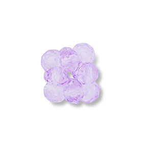 Top Facett Perlen Anh&auml;nger Blume Transparent lilac