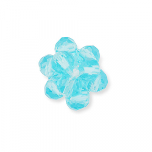 Top Facett Perlen Anh&auml;nger Blume Transparent blue